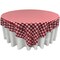 Square Tablecloth 90 x 90 Inch Gingham Checkered Polyester Overlay Use